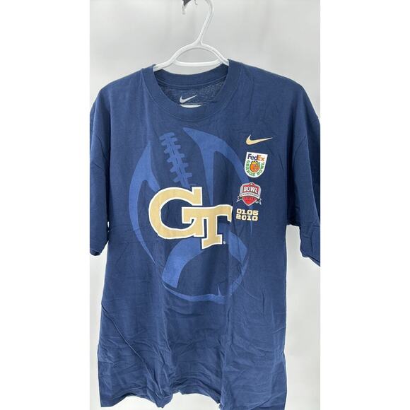 Mens Nike Georgia Tech size L championship football ball short sleeve T-shirt - Picture 3 of 5